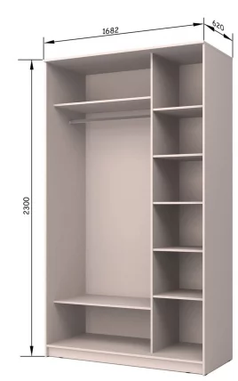 Шкаф-купе Хит-23-17-15 Аруба Венге_2