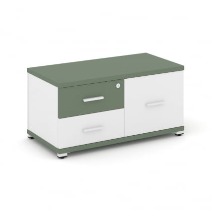 Тумба приставная сервисная CОНCЕПТ CН.ТСР-001 Б/В Кобо Белый бриллиант Белый / CONCEPT CN.TSR-001 B/W_0