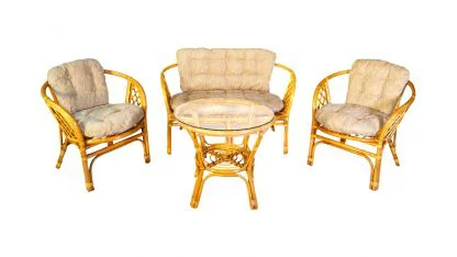 Комплект Багама с диваном, подушки светлые обычные Бахама10 мед / Bahama10_0