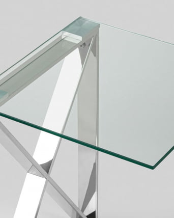 Журнальный стол КРОСС 40кс40 Серебро / 40x40_4