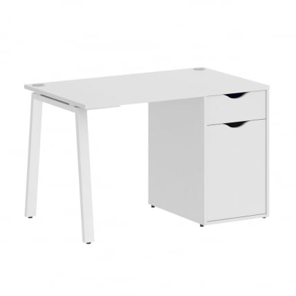 Стол письменный ХОМЕ ОФФИCЕ ВР.СП-3-118.1.А Белый/Белый металл / HOME OFFICE VR.SP-3-118.1.A_0