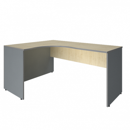 Стол криволинейный левый Рива А.СА-4 Л Клен/Металлик / Riva_0