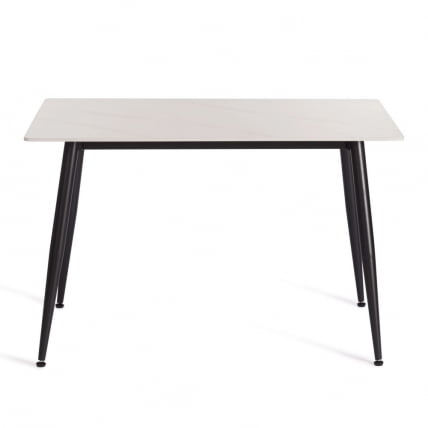 Стол обеденный Аустен/Остин столешница керамика (матовая) /опоры металл, белый/черный, 120х80х75см / Austen/Остин_3