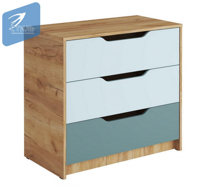 Комод РИCХ КМ-001 Миндаль/Глиняный серый/дуб крафт золотой / RICH_2