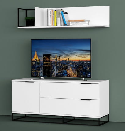 Полка навесная Ситй большая белый / City_3