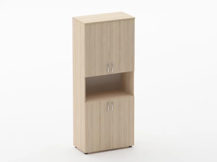 Шкаф высокий закрытый с нишей Глассй 6.19.111 Туя / Glassy_0