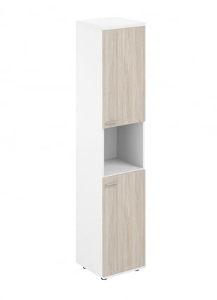Шкаф высокий с нишей правый Сигма СГ.846.ВХ.ОЛ.ОЛ.Р Белый Дуб светлый / Sigma SG.846.WH.OL.OL.R_0