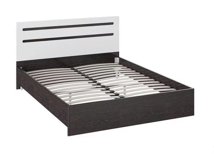 Кровать Фьюжн ТД-260.01.03 Белый глянец Венге Линум_0