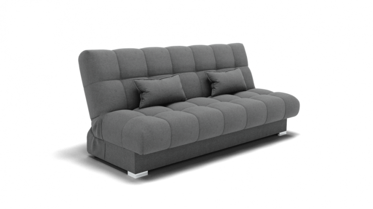 Диван Фиеста-1 (ЗР) Тип: Прямой; Материал фасада: Металл/Велюр; Цвет: Светло серый_0