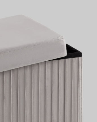 Пуф складной с ящиком Сторе Скуаре Серый / Store Square_5