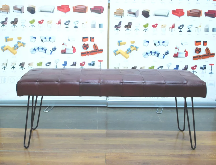 Банкетка Лейд 1200кс400 натуральная кожа бордовая / 1200x400_1