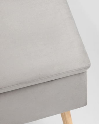 Банкетка Сторми с ящиком велюр серый_5