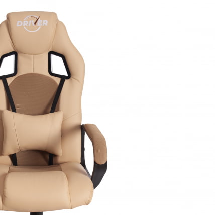 Кресло ДРИВЕР (22) кож/зам/ткань, бежевый/бронза, 36-34/ТВ-21 / DRIVER 36-34/TW-21_5