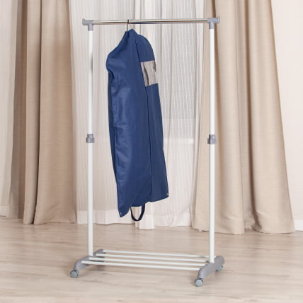 Вешалка ОДЕНТ металл, пластик, 86*44*166 см, темно-серый/светло-серый/хром / ODENT_6