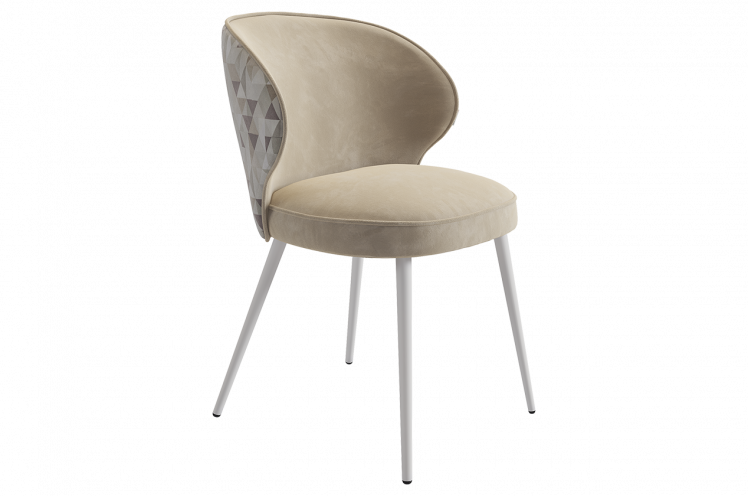 Стул Остин (пломбир (велюр)/белый)_0