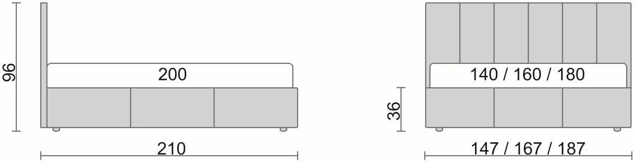 Кровать ДЖулиа Черный / Julia_1