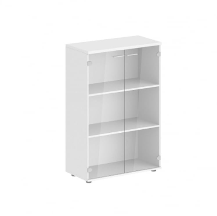 Шкаф средний со стеклом Сигма СГ.803.ВХ.ГЛ Белый / Sigma SG.803.WH.GL_0