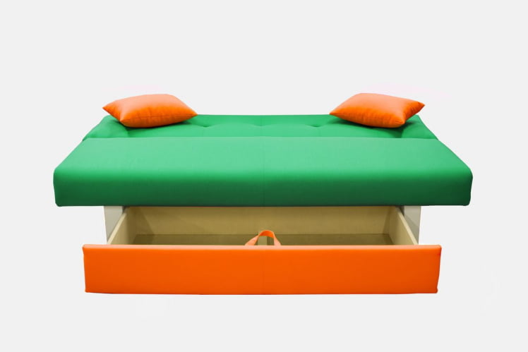 Диван МАНГО 4 (2 категория) Зеленый Оранжевый / MANGO_3