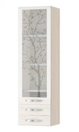 Пенал кухонный (лев/прав) Графит 74.31 Сосна Астрид/Ваниль_0