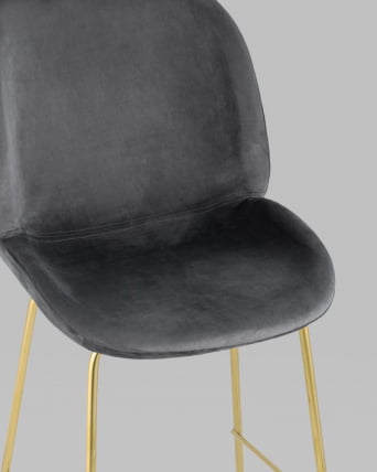 Стул полубарный Беетле со спинкой голд Серый / Beetle gold_7