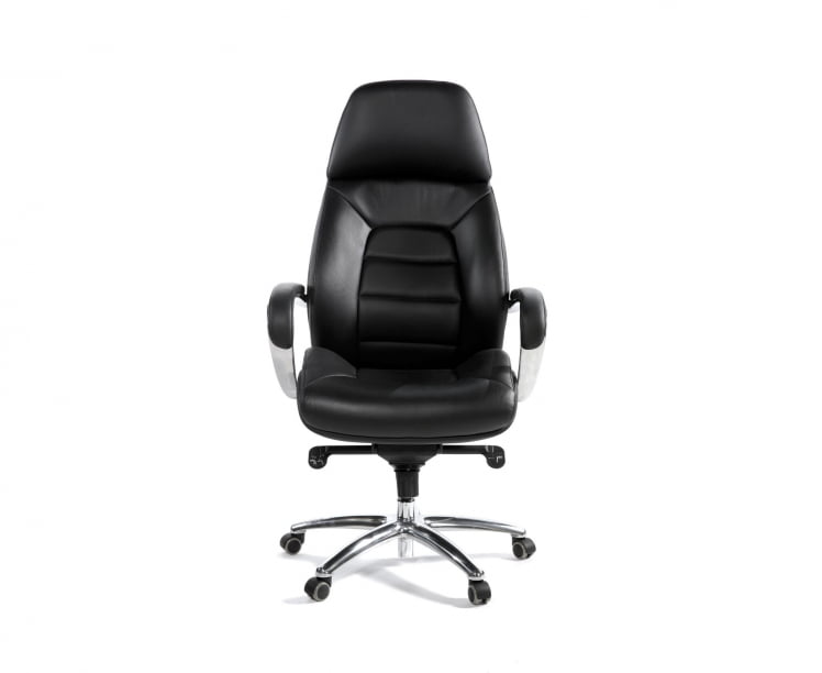 Кресло руководителя ПОРСCХЕ кожа Черный / PORSCHE_1