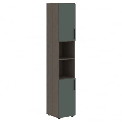 Шкаф-колонка с глухими малыми дверьми (левый) ВЕЛИОН ВХCС 40.4 Л Нефрит Дуб Сильвер / VELION VHCS L_0