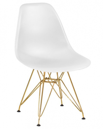 Стул обеденный ДОБРИН ДСР (ножки золотые, цвет белый (В-02)) 4 шт / DOBRIN DSR (W-02))_1