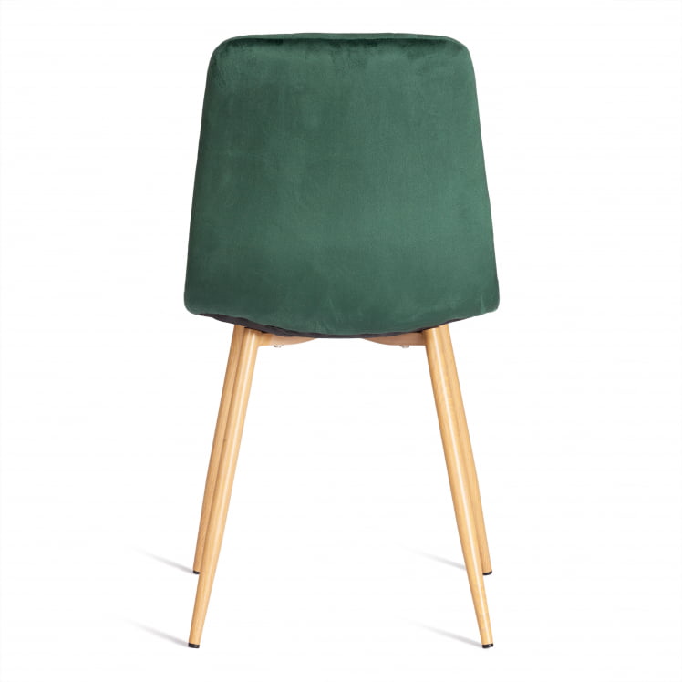 Стул CХИЛЛЙ (мод. 7094-1) вельвет/металл, 44,5х52,5х86 см, дэрк греен (темно-зеленый) ХЛР57 / натуральный / CHILLY (mod. dark green HLR57_3