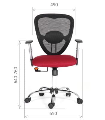 Офисное кресло для оператора CХАИРМАН 451 ТВ 13/АC (красный/черный) (Л) / CHAIRMAN TW 13/AC_4