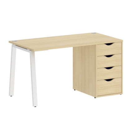 Стол письменный ХОМЕ ОФФИCЕ ВР.СП-3-138.4.А Акация Лорка/Белый металл / HOME OFFICE VR.SP-3-138.4.A_0