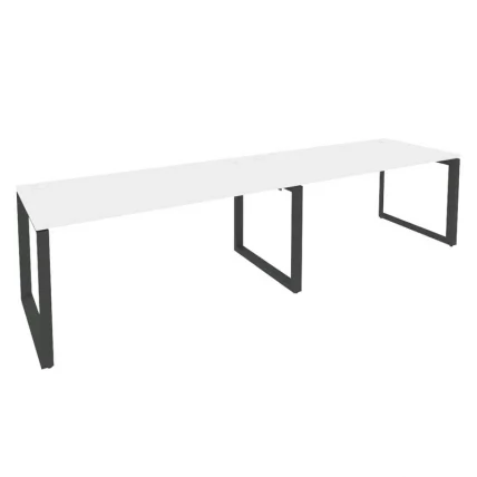 Рабочая станция на О-образном м/к ОНИКС О.МО-РС-2.4.8 Белый Бриллиант/Антрацит / ONIX O.MO-RS-2.4.8_0