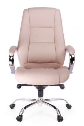 Кресло руководителя Еверпроф Крон М Кожа Бежевый / Everprof Kron M_1