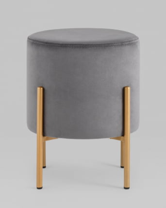 Пуф Кейси велюр Серый_2