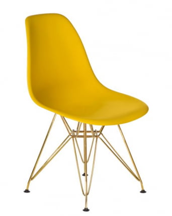 Стул обеденный ДОБРИН ДСР (ножки золотые, цвет жёлтый (Й-01)) 4 шт / DOBRIN DSR (Y-01))_2