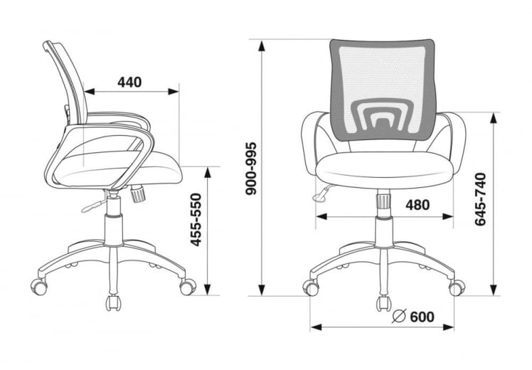Кресло офисное Бюрократ CХ-695Н/ДГ/ТВ-11 / CH-695N/DG/TW-11_3