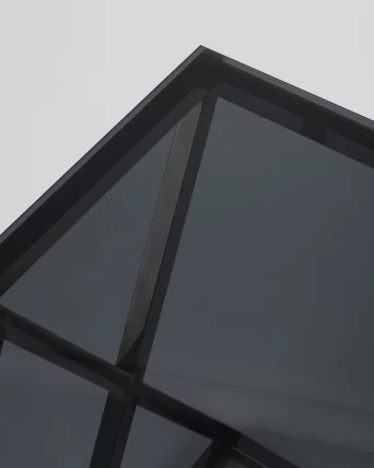 Журнальный стол ИНСИГНИЯ 55кс55 Темный хром стекло смоке / 55x55 smoke_5