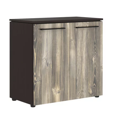 Шкаф с глухими малыми дверьми МЛC 85.1 Дуб Базель/Венге Магия / MLC_0