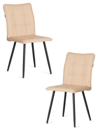 Стул обеденный Бари (2 шт. в упаковке) ЛТ, экокожа , бежевая, 41х55х89 см / Bari LT,_0