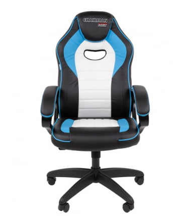 Кресло геймерское CХАИРМАН ДРАЙВ (ГАМЕ) 16 черный/голубой/белый / CHAIRMAN (GAME)_1