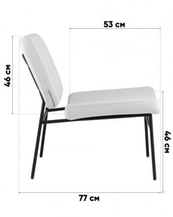 Кресло Эбигейл велюр серый, каркас серый_6