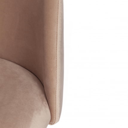 Стул МОНРО (мод. 710) ткань/металл, 56х51х80 см, высота до сиденья 47 см, бежевый баркхат 5/черный / MONRO (mod. barkhat_6