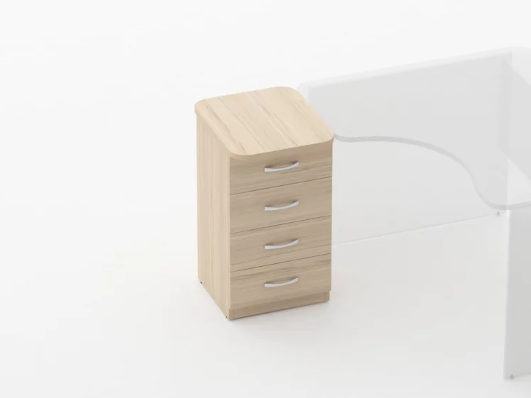 Тумба приставная на 4 ящика Глассй 3.10.11 Бук светлый / Glassy_1