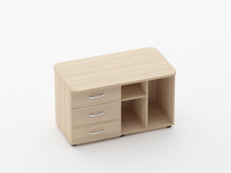 Тумба сервисная Глассй 3.16.12Л Дуб молочный / Glassy_0