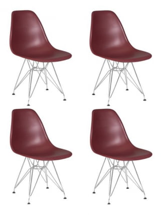 Стул обеденный ДОБРИН ДСР (ножки хром, цвет сливовый (Р-13)) 4 шт / DOBRIN DSR (R-13))_0