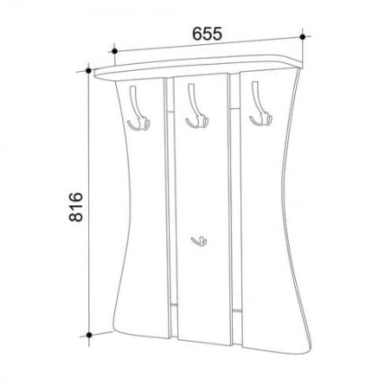 Настенная вешалка Уют-1 Вишня оксфорд_1