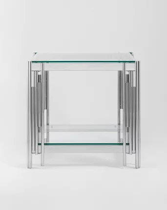 Журнальный столик ГЭТСБИ 55кс55 Серебро / 55x55_2