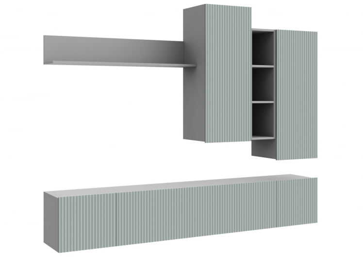 Стенка СКАНДИ НМ-001 БЕЛЫЙ/БЕЛЫЙ ГЛЯНЕЦ_5