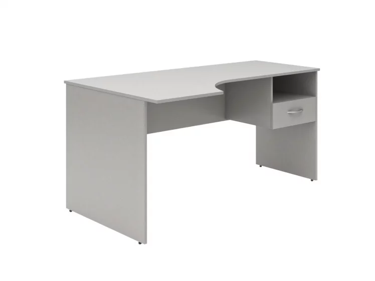 Стол письменный левый СЕТ160-1 Л c подвесной тумбой Серый / SET160-1 L c_0