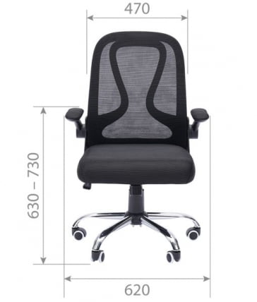 Офисное кресло CХАИРМАН CХ650, ткань/сетка, черный / CHAIRMAN CH650,_3