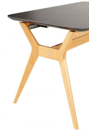 Стол раздвижной Нарвик Серамиc 140-180 Аутоматиc Натур/Дэрк марбле / Ceramic Automatic Natur/Dark marble_2